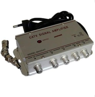 ® Amplificatore Segnale Antenna Tv Con 4 Uscite Convertitore Digitale Terrestre Aumenta Segnale Video Audio Amplifica Segnale Televisore Ricevitore Trasmettitore Sdoppiatore