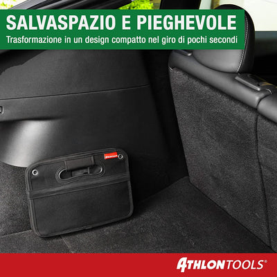 Borsa Pieghevole Organizer per Bagagliaio Dell'Auto, Rinforzata E Stabile, Con Cuscinetti Antiscivolo