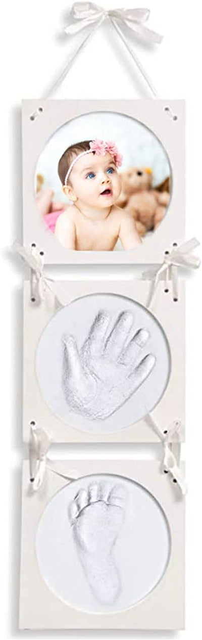 ® Cornice Impronte Neonato Con Scatola Regalo Neonato E Regalo Nascita, Kit Porta Foto Mani E Piedi Neonati Personalizzabile. Idea Regalo per Lista Nascita Bebè, Battesimo Bimbo O Bambina