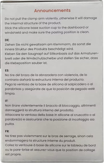 Porta Cellulare Da Auto [Super Potenza Di Aspirazione] Supporto Cellulare Auto Ventosa per Cruscotto/Parabrezza,360° Di Rotazione Braccio Estensibile Porta Telefono Auto per Iphone 14 Ecc