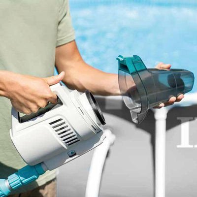 28628 - Aspirapolvere Vacuum Ricaricabile per Piscine E Spa, Con Asta 280 Cm E Due Teste Aspiratrici