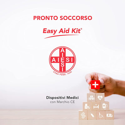 ® Kit Di Pronto Soccorso Professionale per Auto Casa Viaggio Barca Moto Trekking Con TERMOMETRO E DISINFETTANTE # EASY AID KIT # Borsa Di Emergenza Completa per Medicazione # Made in Italy