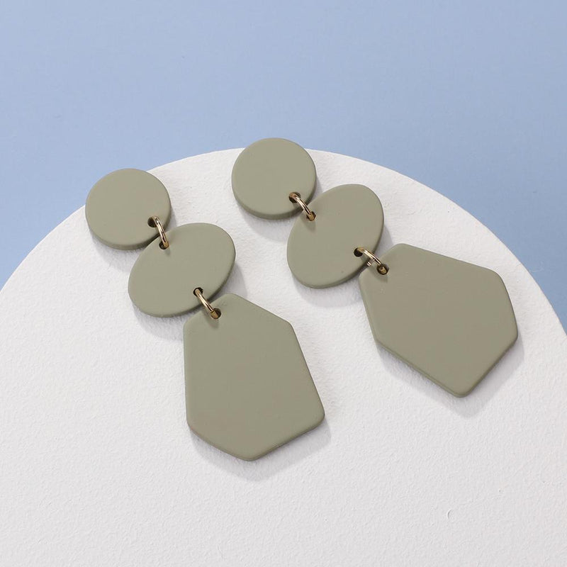 Cold Wind Creamy Rubber Paint Pottery Clay Earrings