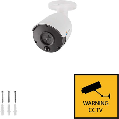 Falsa Telecamera Di Sicurezza -Bullet, Replica Di Una Vera Telecamera Di Sicurezza, Impermeabile, Falsa Telecamera Di Sorveglianza, Corona Real IR Leds E PIR, Falsa Telecamera CCTV Simulata