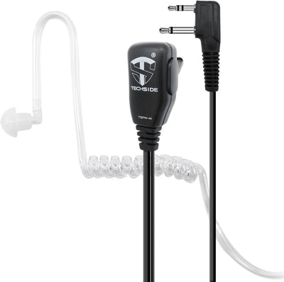 Microfono Auricolare Pneumatico Trasparente a 2 Pin Midland | per Radio Ricetrasmittenti | Compatibile Con G7 Pro G8 G9 Pro M24 M24 plus M48 M99 G6 XT G7 XTR | Vigilanza Sicurezza Softair