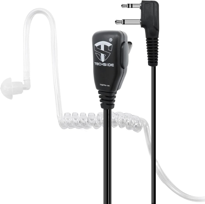 Microfono Auricolare Pneumatico Trasparente a 2 Pin Midland | per Radio Ricetrasmittenti | Compatibile Con G7 Pro G8 G9 Pro M24 M24 plus M48 M99 G6 XT G7 XTR | Vigilanza Sicurezza Softair