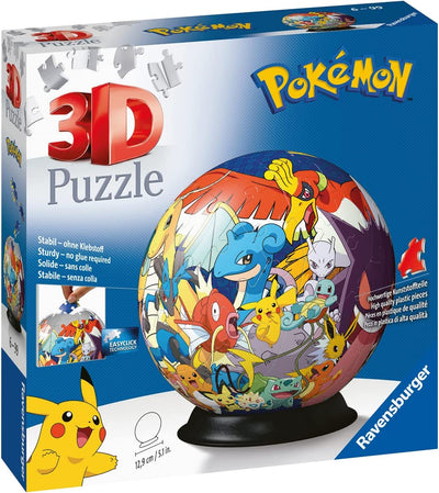 - 3D Puzzle Personaggi Pokémon, Puzzle Ball, 72 Pezzi, 6+ Anni