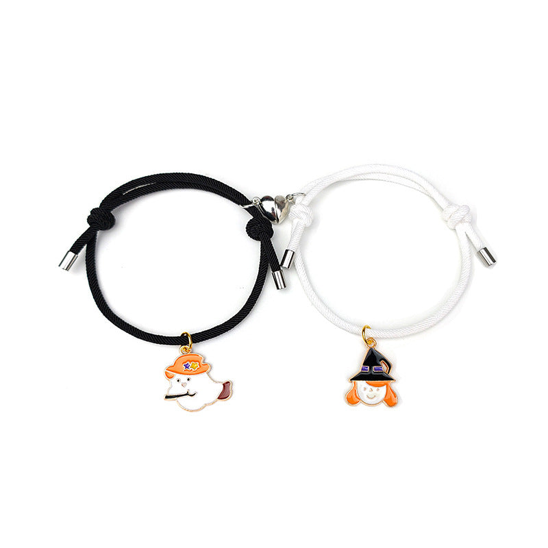 New Love Magnet Attracts a Pair of Halloween Lovers Bracelets