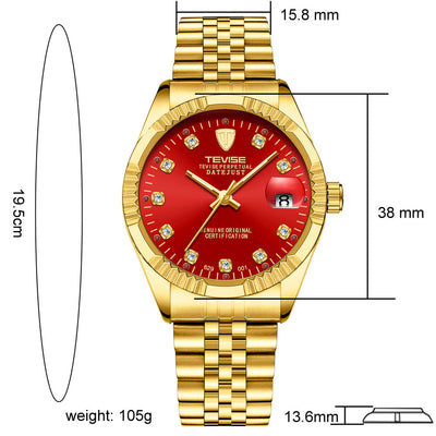 Automatic Rhinestone Decoration Men'S Watch