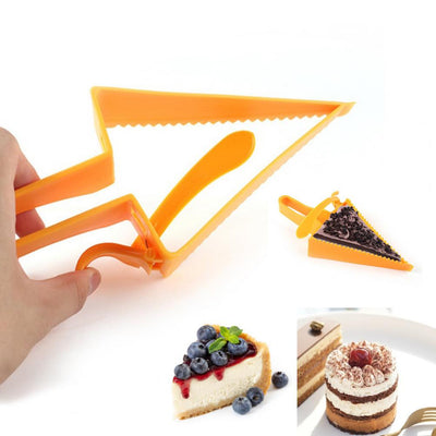 Adjustable Cake Divider Slicer Triangle Baking Pastry Divider Plastic Baking Cutter Reusable Cakes Knife