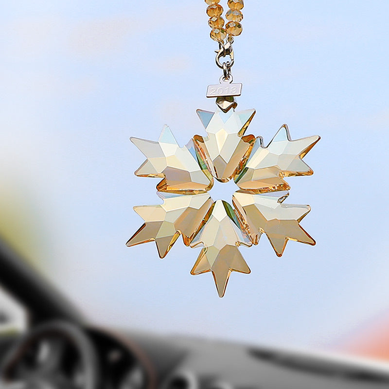 Crystal Snowflake Aesthetic Car Interior Decoration Products