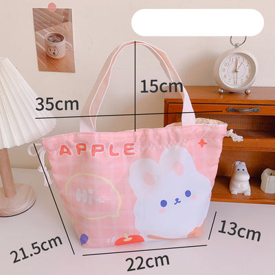 Cute Cartoon Waterproof Insulated Lunch Box Storage Bag