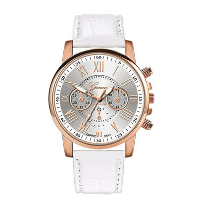 Tile Three-Eye Six-Pin Belt Watch Men'S Women'S Watch Quartz Watch