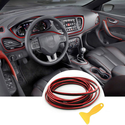 Car Trim Strip Linea,Fai Da Te Car Styling Interni Modanature Decorazione (5M-Rosso)