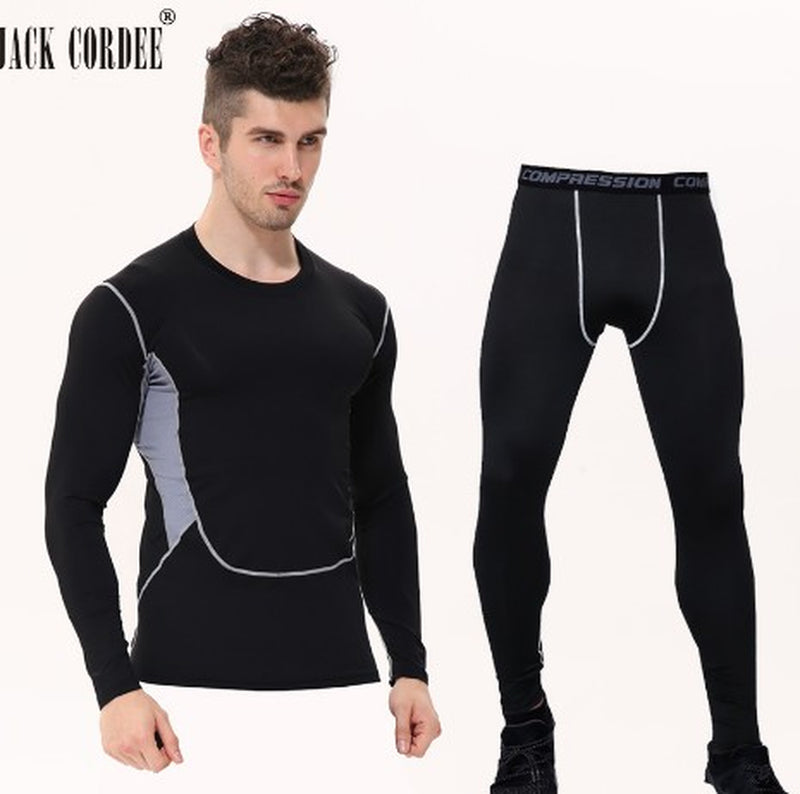 Camouflage Compression Baselayer Set Sports Compression Set Long Sleeve T-Shirt Tights Exercise Clothes Workout Bodysuit Fitness Suits for Men