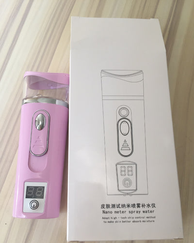 Skin Tester Hydrating Instrument Portable Charging Treasure Nano Sprayer Humidification Hydrating Beauty Instrument Steaming Face