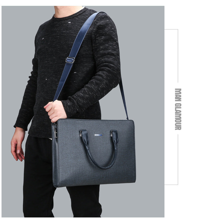 A One-Shoulder Cross-Slung Male Business Briefcase