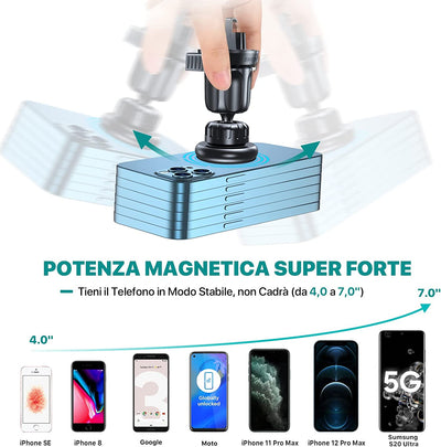 Porta Cellulare Auto Magnetico, Supporto Telefono Auto Calamita【Per Presa D'Aria】 Dell'Auto Porta Smartphone Universale, Compatibile Con Iphone 14/Iphone 13 E Samsung E Xiaomi