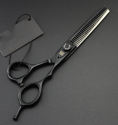 Black Hairdressing Scissors Straight Tooth Scissors