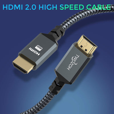 Cavo HDMI Lungo10M, Nylon Intrecciato Cavi HDMI Supporta 4K 60Hz HDR 2.0/1.4A, Video UHD 2160P, 1080P, 3D, Compatibile PS5, PS3, PS4, PC, Proiettore, 4K UHD TV/HDTV, Xbox