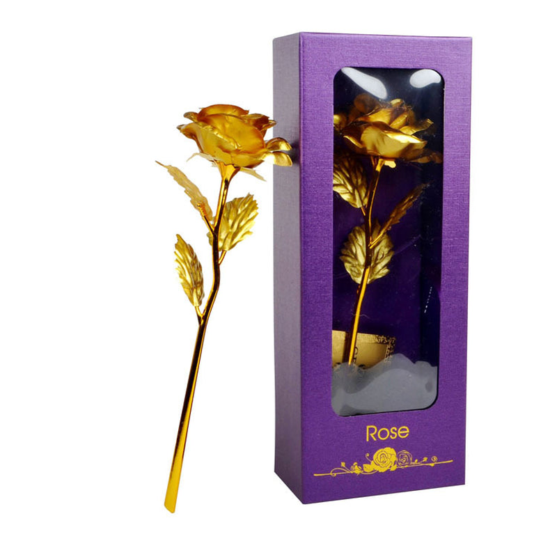 Gold Foil Rose Flower Window Gift Box for Valentine&