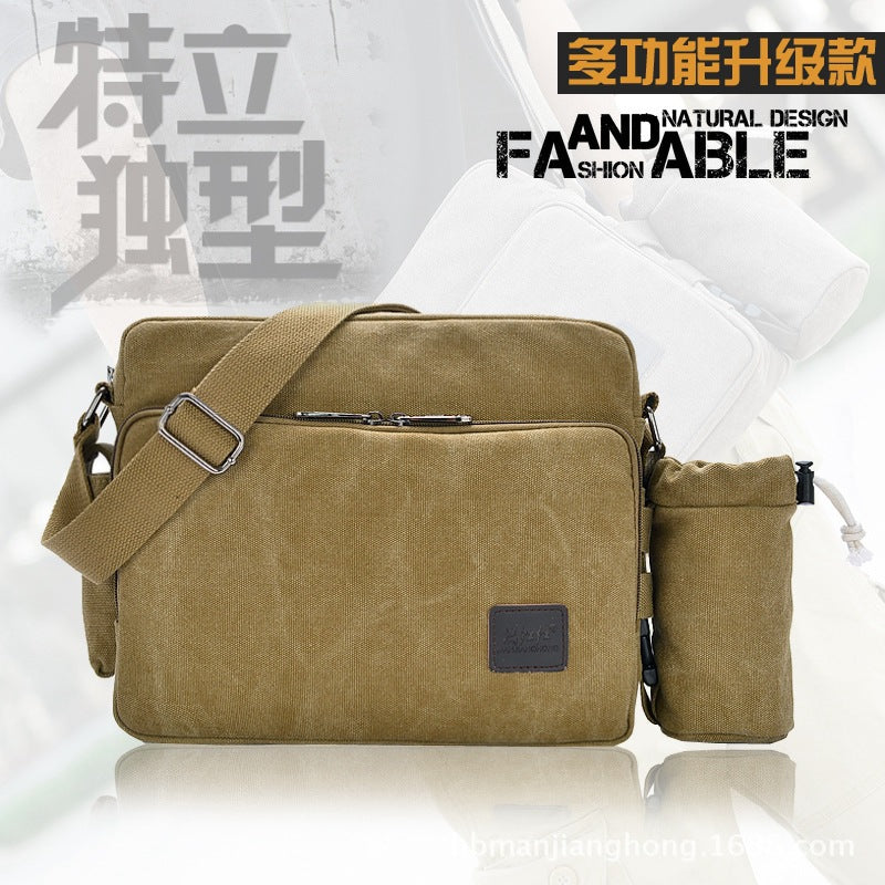 Manjianghong New Canvas Bag Bag Bag Retro Trend of Men&