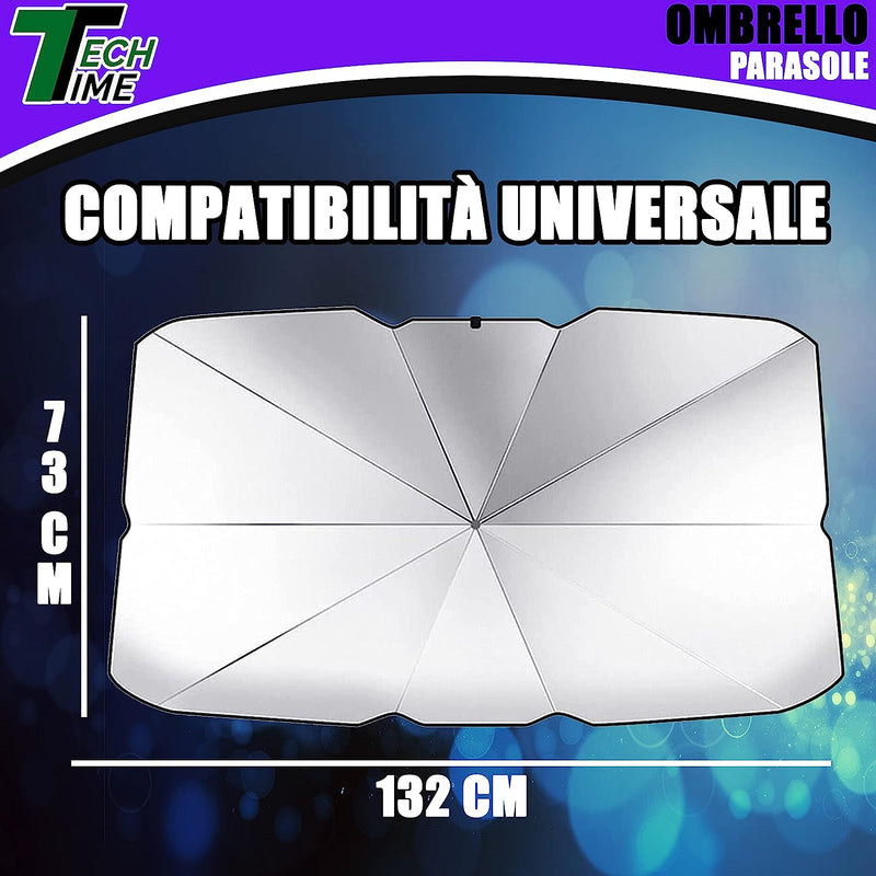 Parasole Auto – Ombrello Parasole Pieghevole per Parabrezza Interni Macchina – Schermo Anti-Uv Gladeshade per Automobile – Telo Proteggi Cruscotto Copriparabrezza Dal Sole Universale