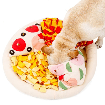 Pet Dog Pizza Hidden Food Sniffing Mat Dog Work Searching Pad for Training Natural Smelling Skills Preventing Damage to Furnitur