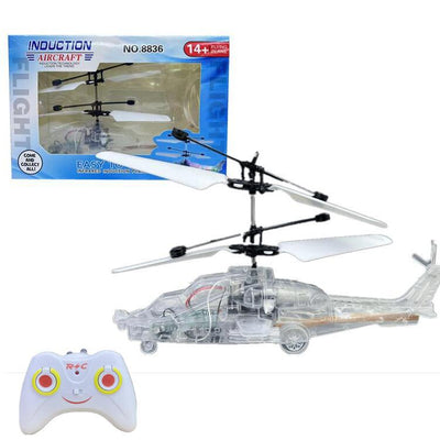 Gesture Sensing Smart Levitation Led Light Altitude Hold Transparent RC Helicopter Kids Toys