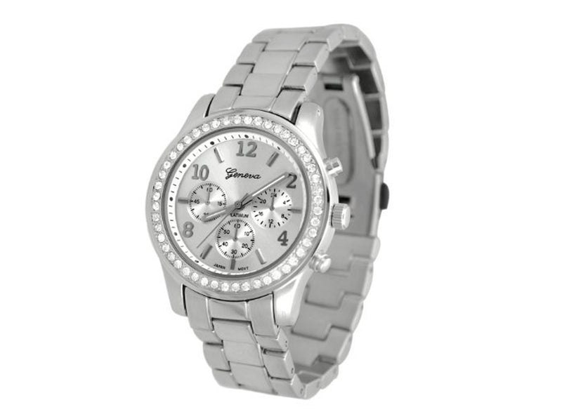 Diamond Bracelet Watch Stainless Steel Belt Watch Geneva Alloy Watch