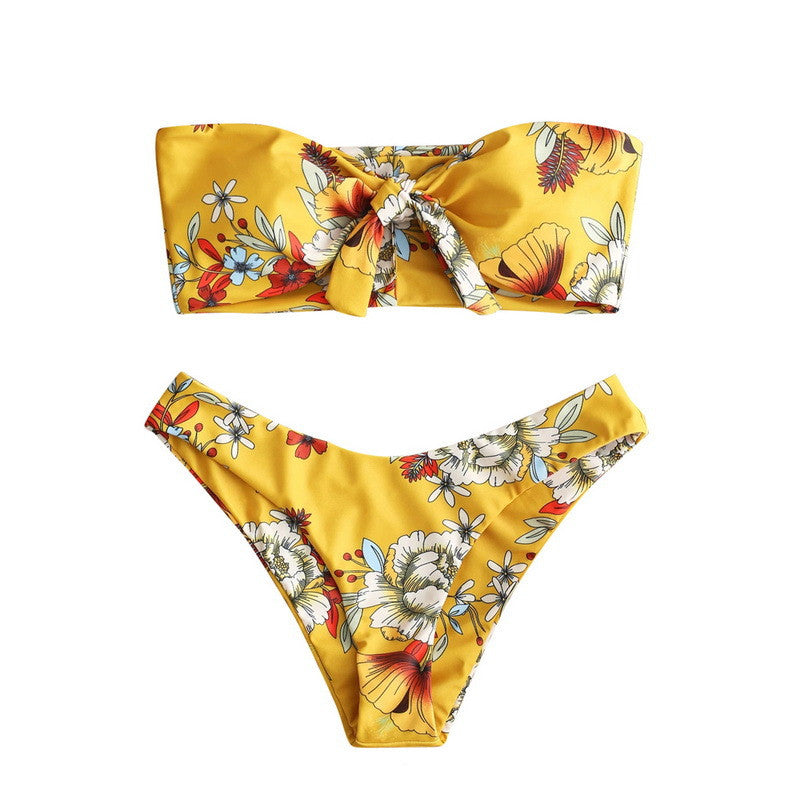 Sexy Printed Ladies Bikini Split Swimsuit