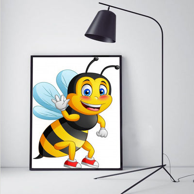 Cartoon Bee 5D Diamond Embroidery Full Square Circle