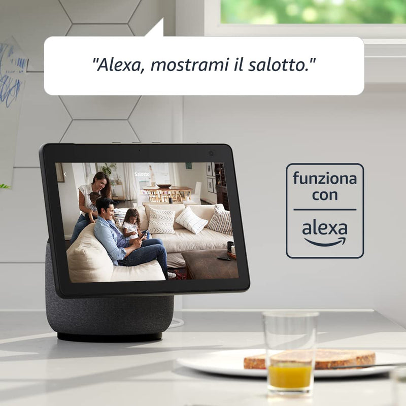 Blink Mini - Videocamera Di Sicurezza Intelligente per Interni, Plug-In, Video HD 1080P, Rilevazione Di Movimento, Audio Bidirezionale, Config. Semplice, Compatibile Con Alexa | 1 Videocamera (Bianco)