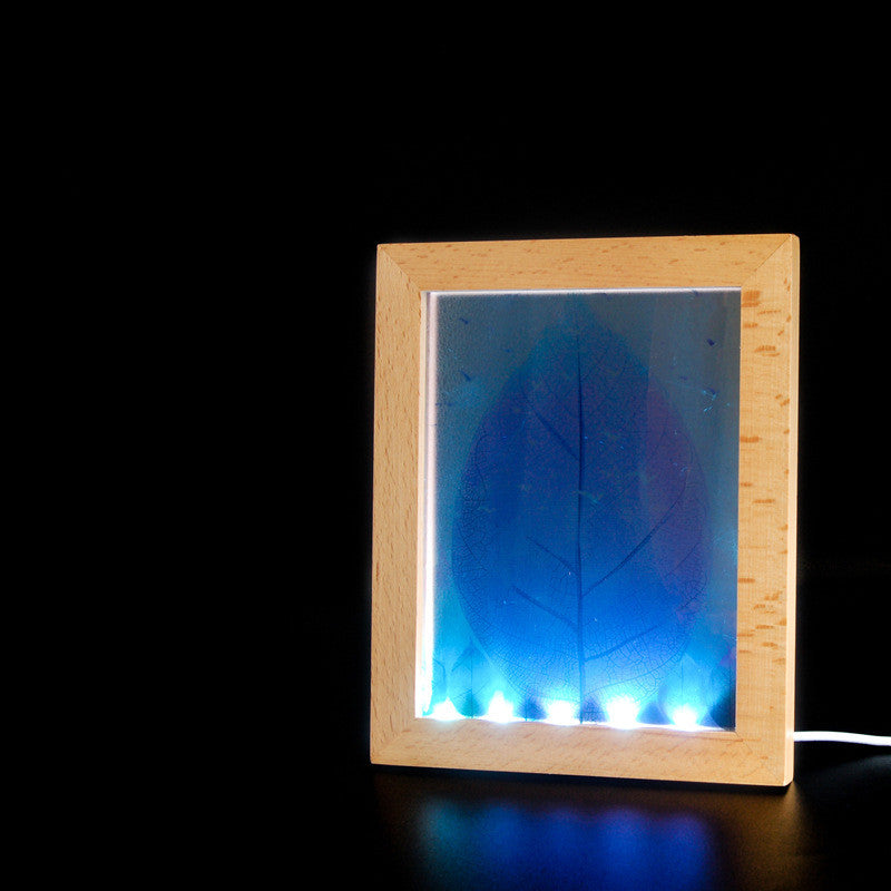 Wooden Luminous Photo Frame Led Night Light