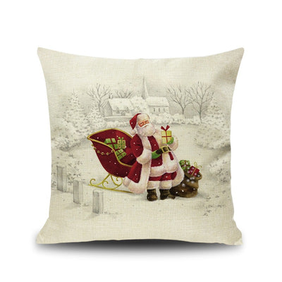 Christmas Linen Pillowcase