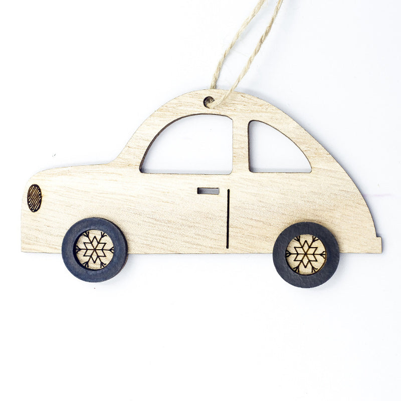 Creative Wooden Painted Car Decoration Pendant