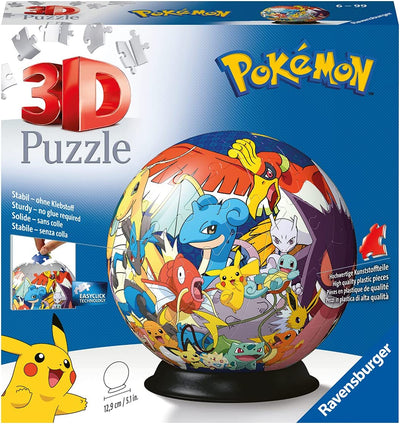 - 3D Puzzle Personaggi Pokémon, Puzzle Ball, 72 Pezzi, 6+ Anni