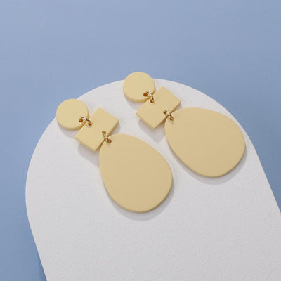 Cold Wind Creamy Rubber Paint Pottery Clay Earrings