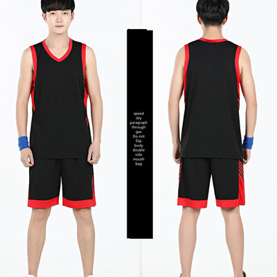 Basketball Sports Suit Men'S Summer 2021 Casual Wear Sleeveless Thin Vest Running Suit Shorts Sportswear