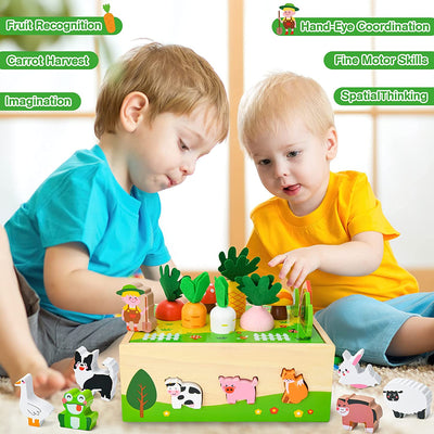 Giochi Montessori 1 Anno, Giochi Montessori 2 Anni Giochi Bambini 1 Anno Giochi Bambini 2 3 Anni Verdure Animali Legno Giochi Educativi Regali Di Pasqua Compleanno per Bimbo Bambino Bambina