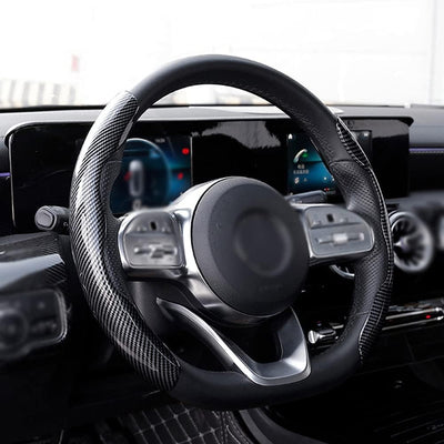 Coprivolante per Auto, Accessori Interni per Auto Universali in Fibra Di Carbonio