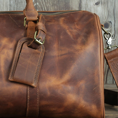 Horse Leather Men'S Travel Bag