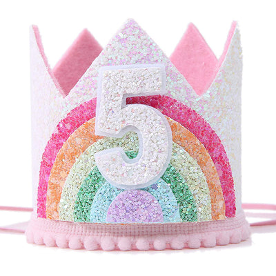 New Rainbow Crown for Children'S Birthday