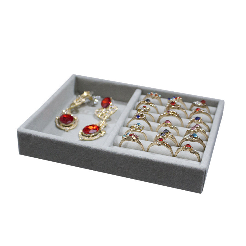 Jewelry storage box flannel earrings jewelry box storage box