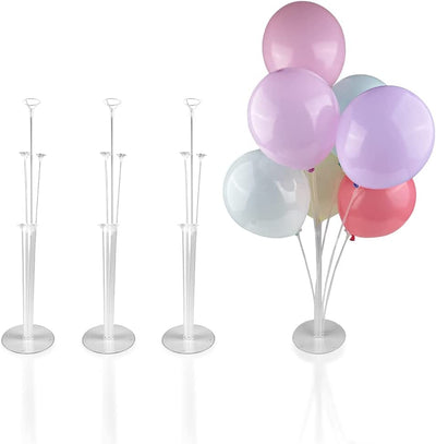 4 Pz Supporto per Palloncino - Porta Palloncini, Aste per Palloncini per Matrimoni, Compleanni, Feste, Trasparente