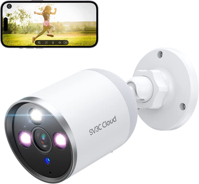2K Telecamera Wifi Esterno, Videocamera Sorveglianza Esterno Con Visione Notturna a Colori, Alexa Echo, Sensore Di Movimento, ONVIF, Audio Bidirezionale, 2,4Ghz, SD & Cloud