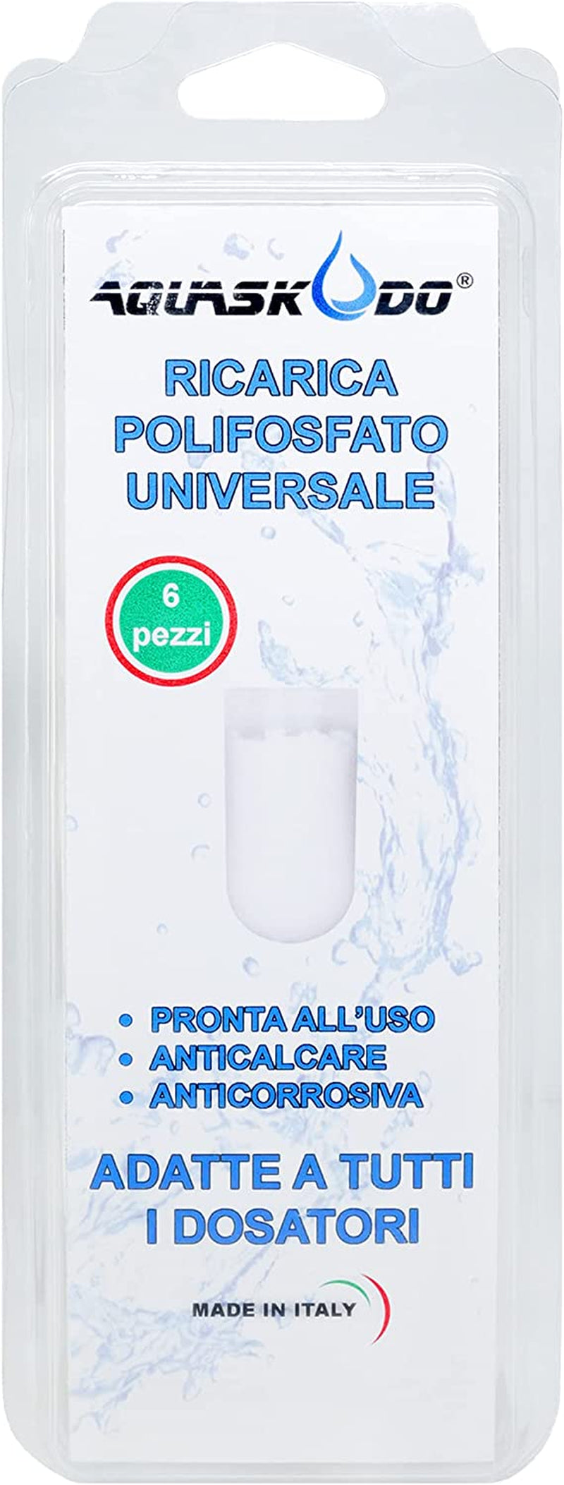 Polifosfati per Caldaia Ricarica - Cartucce Universali per Filtro Anticalcare Made in Italy - 6 Ricariche Polifosfati per Caldaie