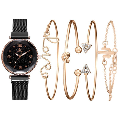 Fashion Women'S Quartz Watch Bracelet Bracelet Set