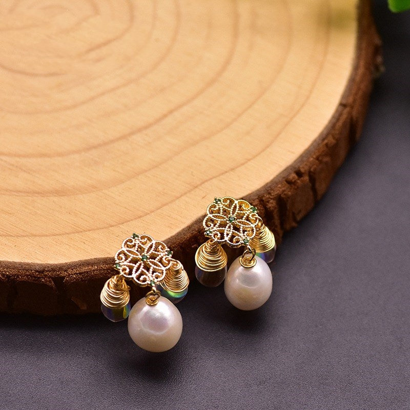 Original Natural Baroque Edison Pearl Earrings