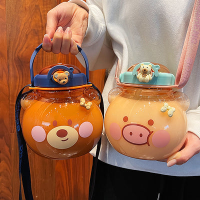 Children'S Pot Belly Kettle Girls High-Value Portable Straw Cups